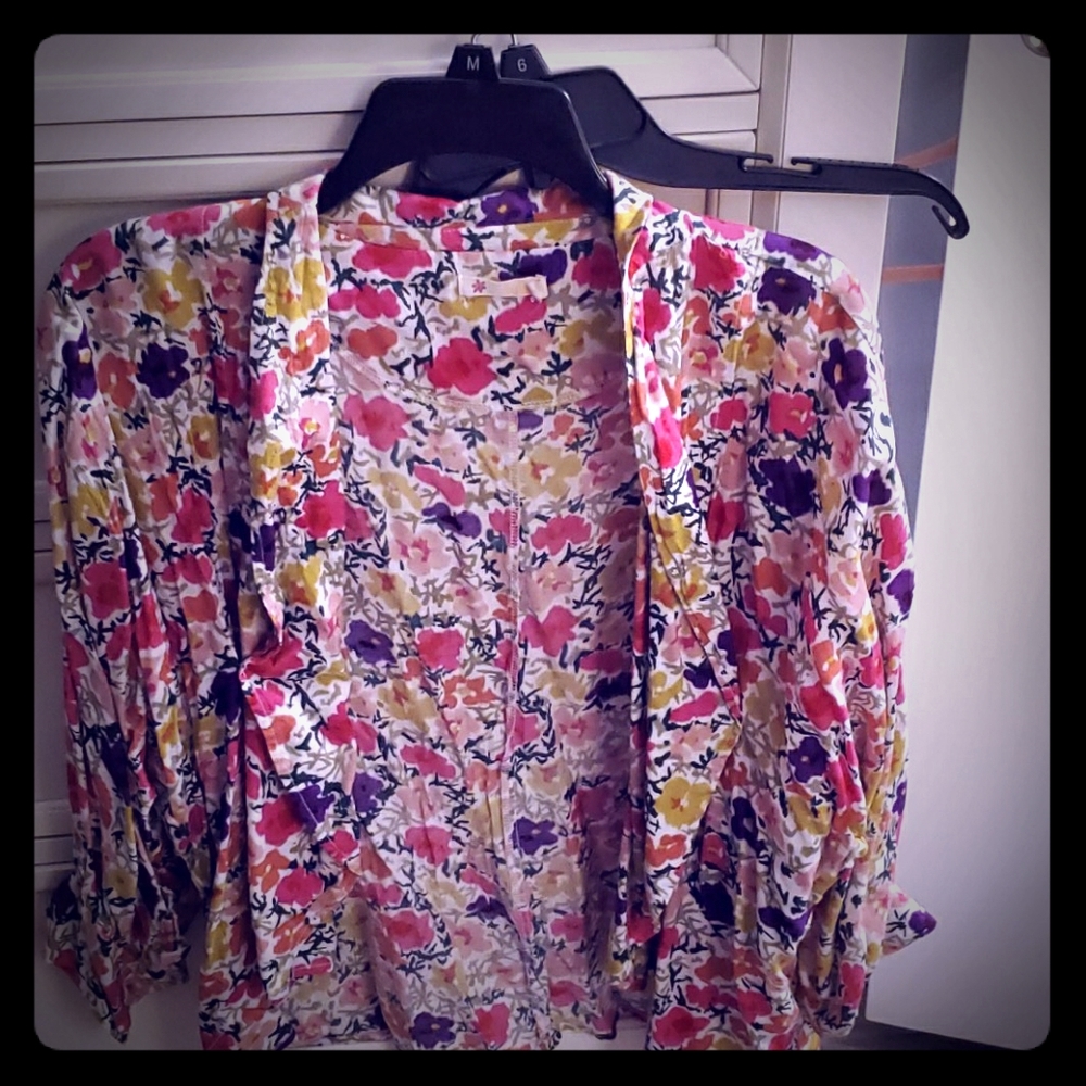 Anthropologie Floral Blazer